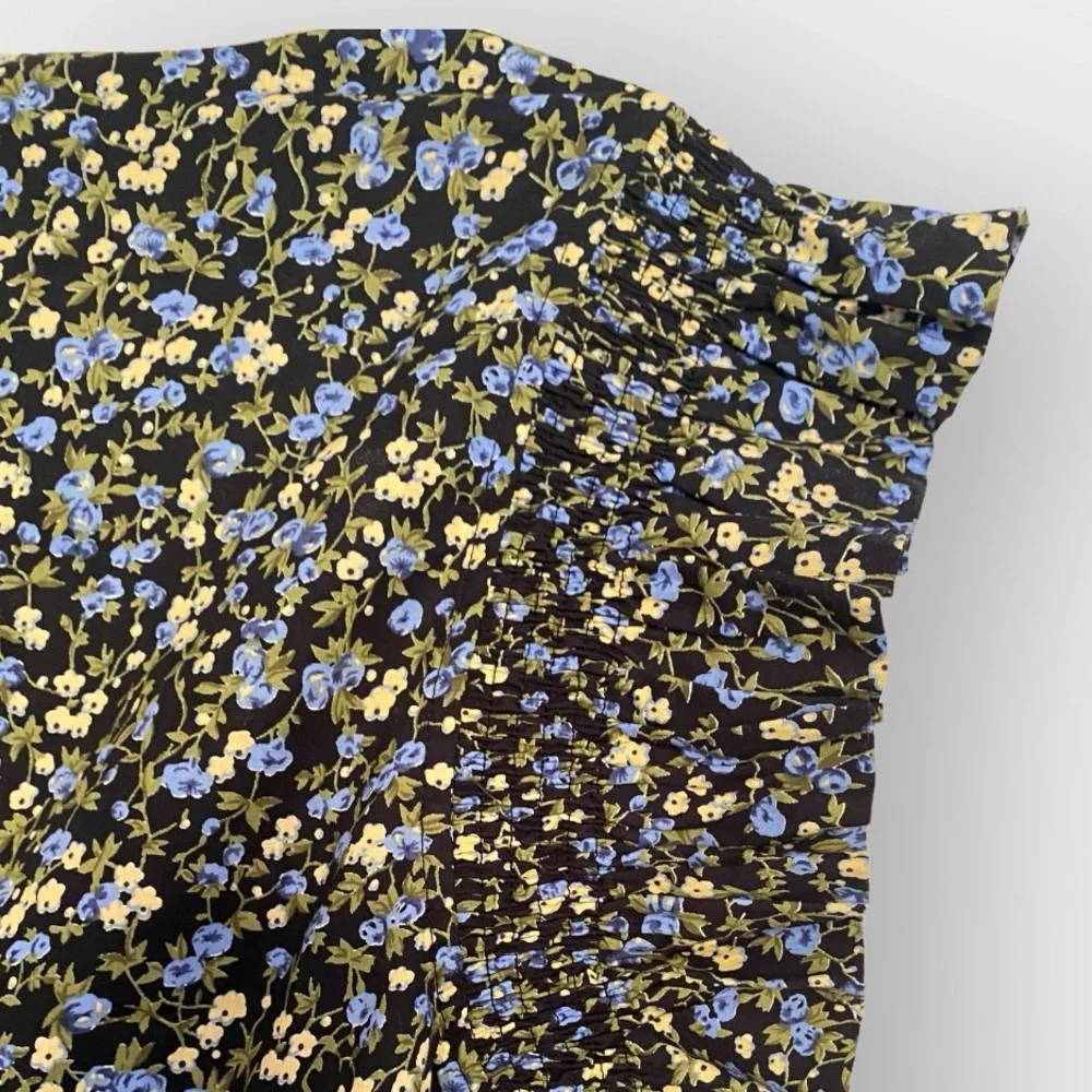 NWT English Factory Floral Ruffled Babydoll Dress | Medium - Picture 7 of 8